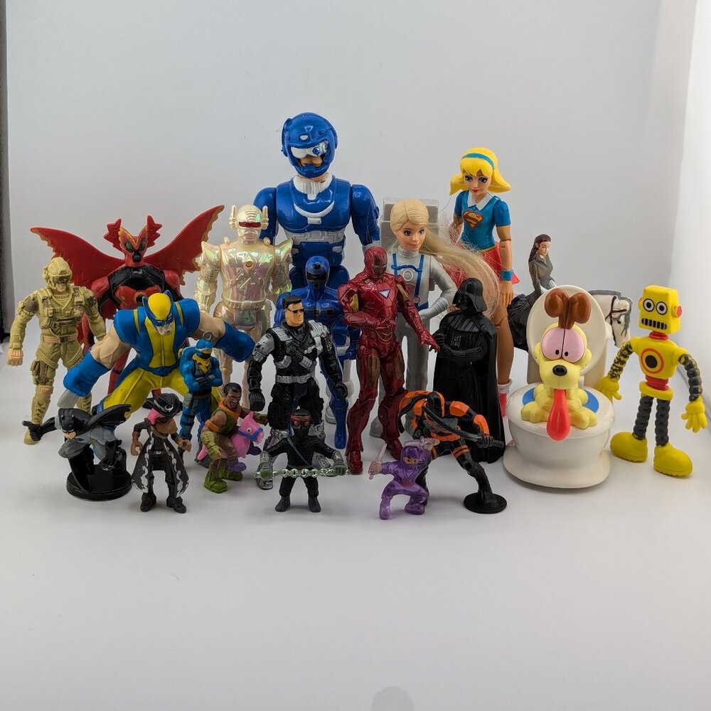 Bundle of various toys and figures